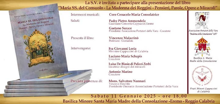 Sabato si presenta il libro "Maria SS. Del Consuolo"