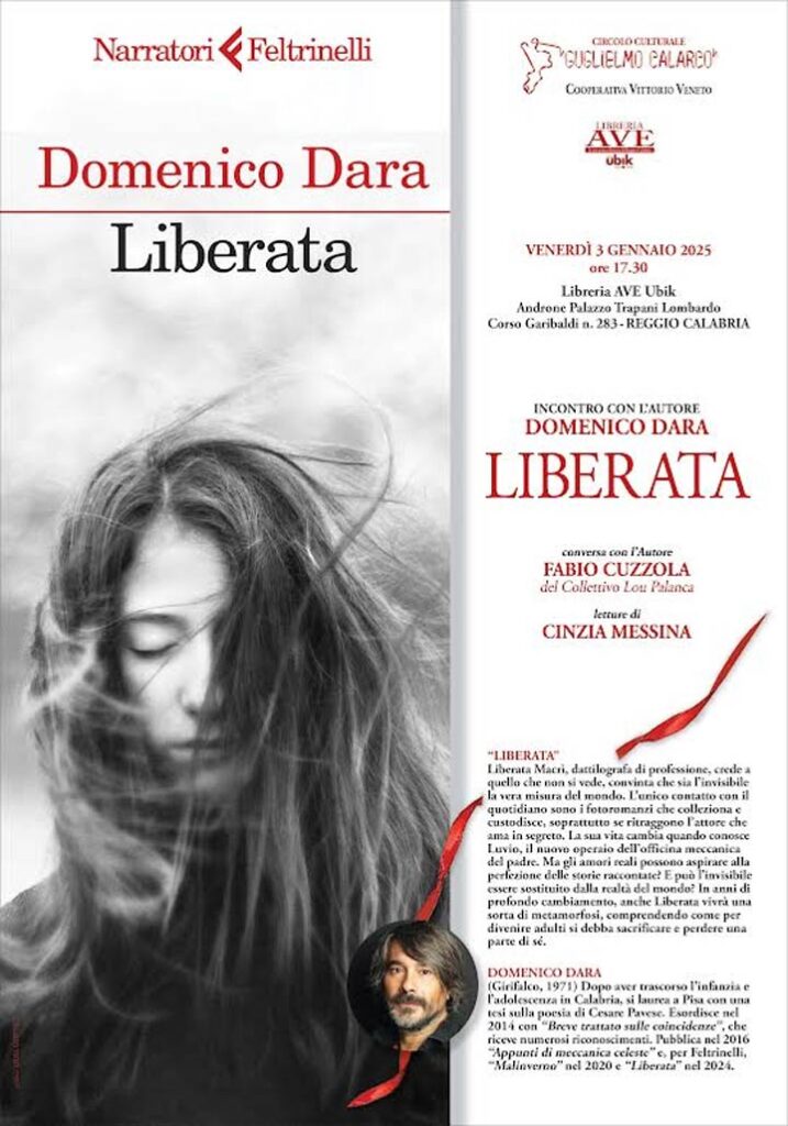 REGGIO - Si presenta "Liberata" di Domenico Dara