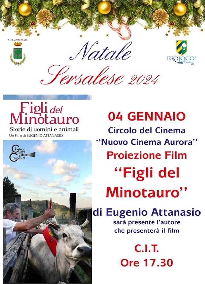 SERSALE (CZ) - Sabato la proiezione gratuita del film "Figli del minotauro"