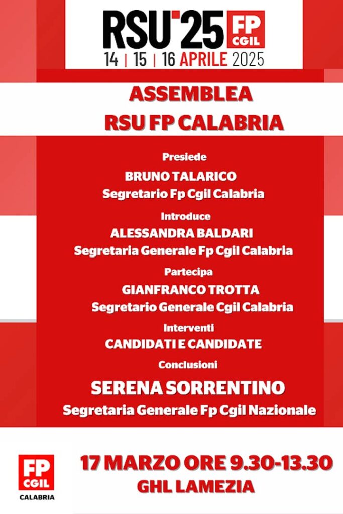 A Lamezia l'assemblea dei lavoratori della Fp Cgil