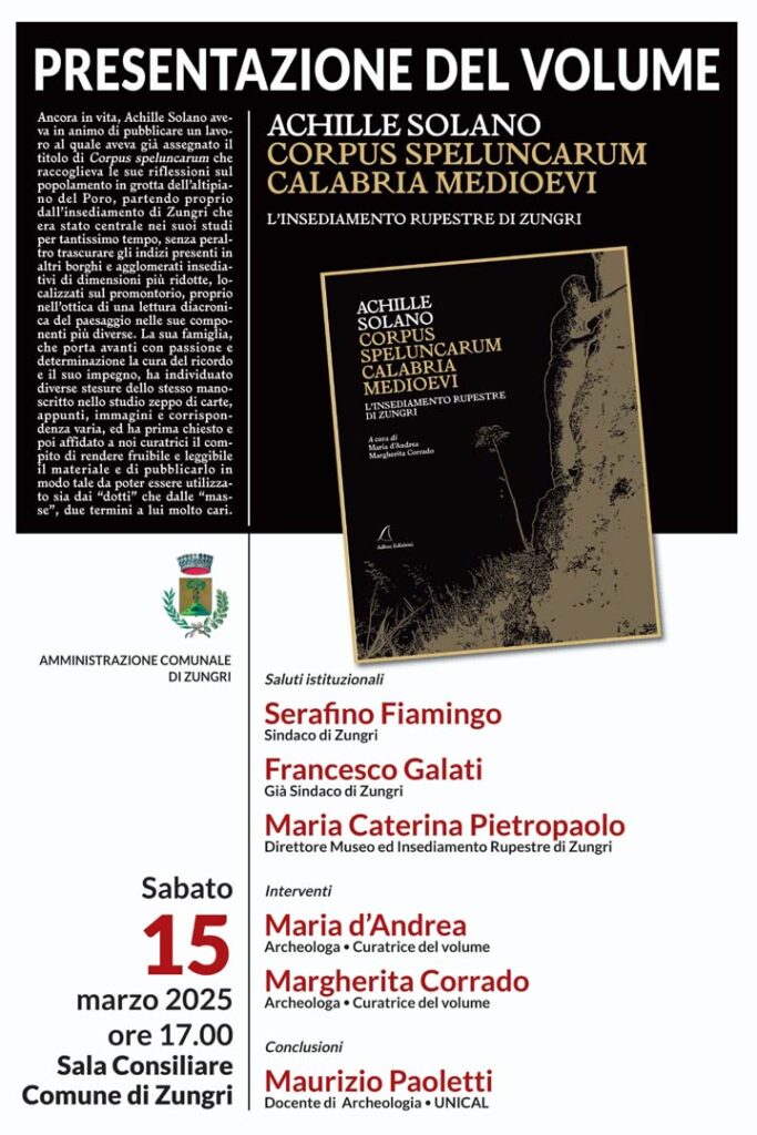 Si presenta il libro "Corpus speluncarum medioevi"