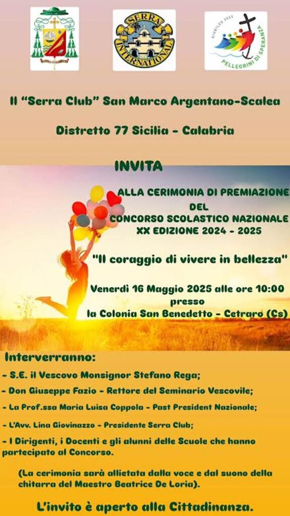 CETRARO MARINA (CS) - La premiazione del Concorso scolastico nazionale del Serra Club