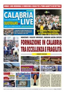 Calabria.Live quotidiano venerdì 25 luglio 2025