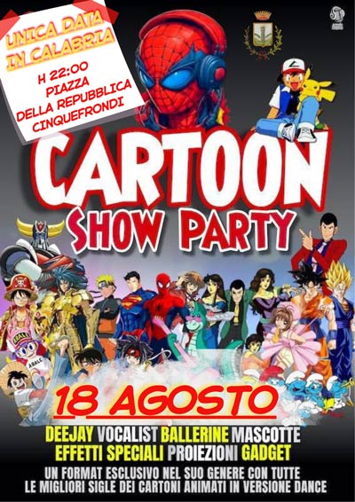 Cartoon Show Party a Cinquefrondi