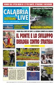 Calabria.Live quotidiano lunedì 29 settembre 2025