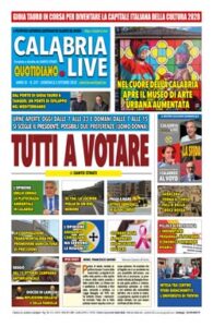 Calabria.Live quotidiano domenica 5 ottobre 2025