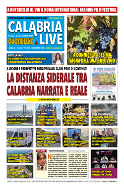 Calabria.Live quotidiano venerdì 10 ottobre 2025