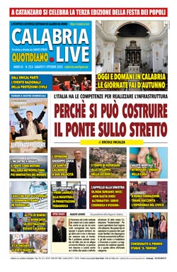 Calabria.Live quotidiano digitale sabato 11 ottobre 2025