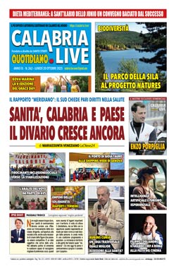 Calabria.Live quotidiano lunedì 20 ottobre 2025
