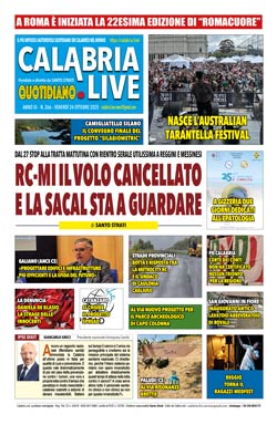 Calabria.Live quotidiano venerdì 24 ottobre 2025