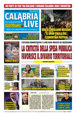 Calabria.Live quotidiano sabato 25 ottobre 2025