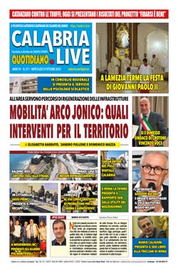 Calabria.Live quotidiano mercoledì 29 ottobre 2025