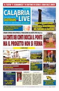 Calabria.Live quotidiano giovedì 30 ottobre 2025