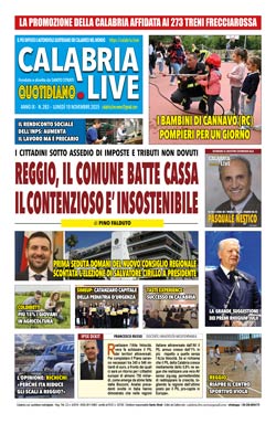 Calabria.Live quotidiano lunedì 10 novembre 2025