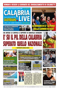 Calabria.Live quotidiano venerdì 14 novembre 2025