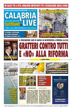 Calabria.Live quotidiano lunedì 24 novembre 2025