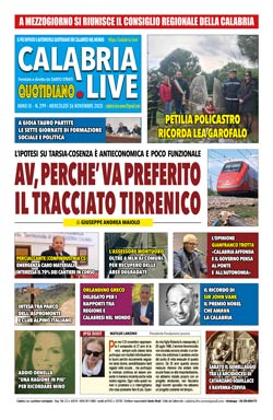 Calabria.Live quotidiano mercoledì 26 novembre 2025