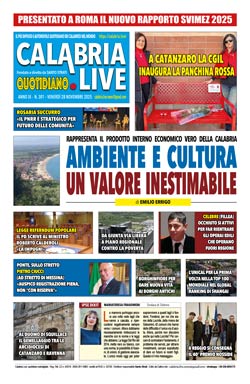 Calabria.Live quotidiano venerdì 28 novembre 2025