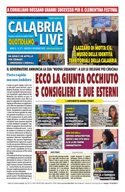 Calabria.Live quotidiano martedì 4 novembre 2025