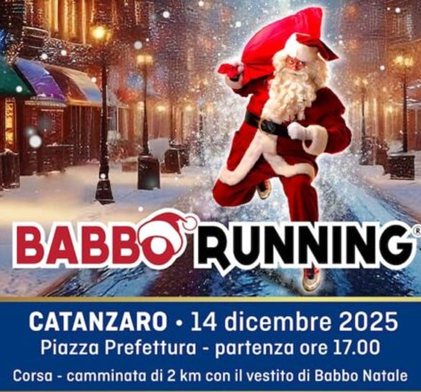 La corsa dei Babbo Natale a Catanzaro