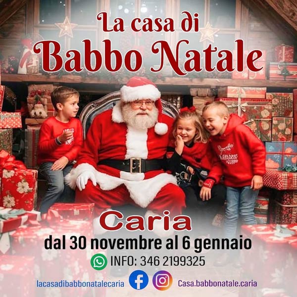 A Caria (Tropea) la Casa di Babbo Natale