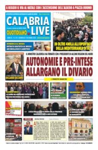 Calabria.Live quotidiano domenica 7 dicembre 2025