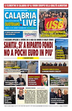 Calabria.Live quotidiano giovedì 11 dicembre