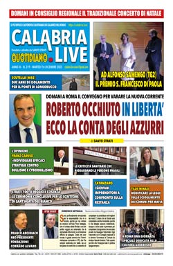 Calabria.Live quotidiano martedì 16 dicembre 2025