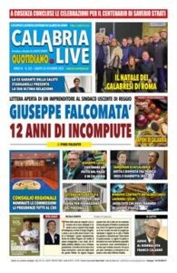 Calabria.Live quotidiano sabato 20 dicembre 2025