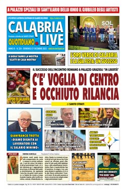Calabria.Live quotidiano domenica 21 dicembre 2025