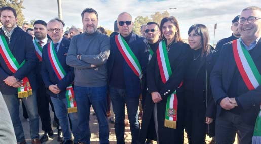 Il ministro Matteo Salvini a Bova Marina e Melito