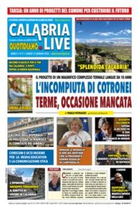 Calabria.Live quotidiano lunedì 12 gennaio 2026