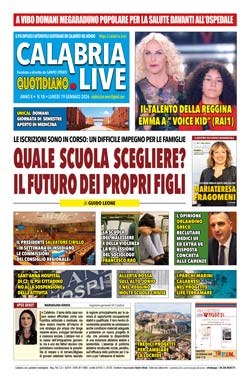 Calabria.live quotidiano lunedì 19 gennaio 2026