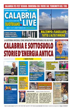Calabria.Live quotidiano lunedì 9 febbraio 2026