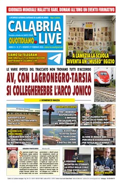 Calabria.Live quotidiano venerdì 27 febbraio 2026