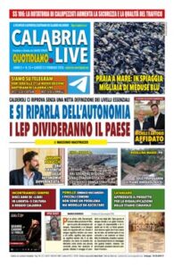 Calabria.Live quotidiano lunedì 23 febbraio 2026