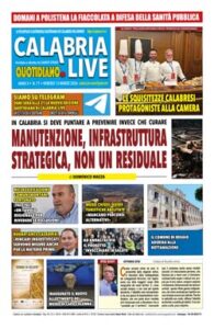 Calabria.Live quotidiano venerdì 13 marzo 2026