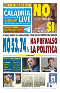 Calabria.Live quotidiano martedì 24 marzo 2026