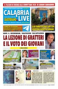 Calabria.Live quotidiano mercoledì 25 marzo