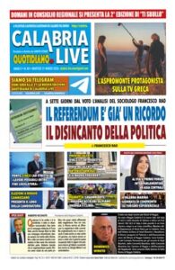 Calabria.Live quotidiano martedì 31 marzo 2026