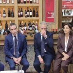 PPP_Cirillo-Vinitaly Il Presidente Occhiuto e il Presidnete Cirillo con gli assessori Gallo e Micheli e il giornalista Ossini