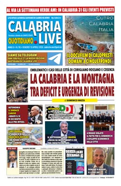 Calabria.Live quotidiano venerdì 10 aprile 2026
