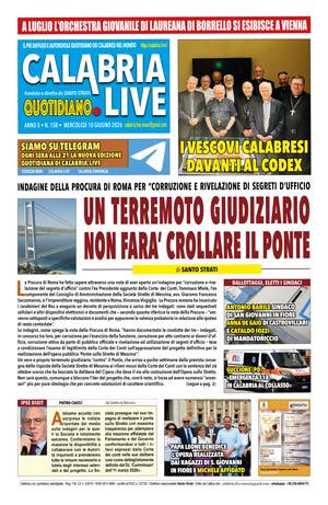 Calabria.Live quotidiano mercoledì 10 giugno 2026