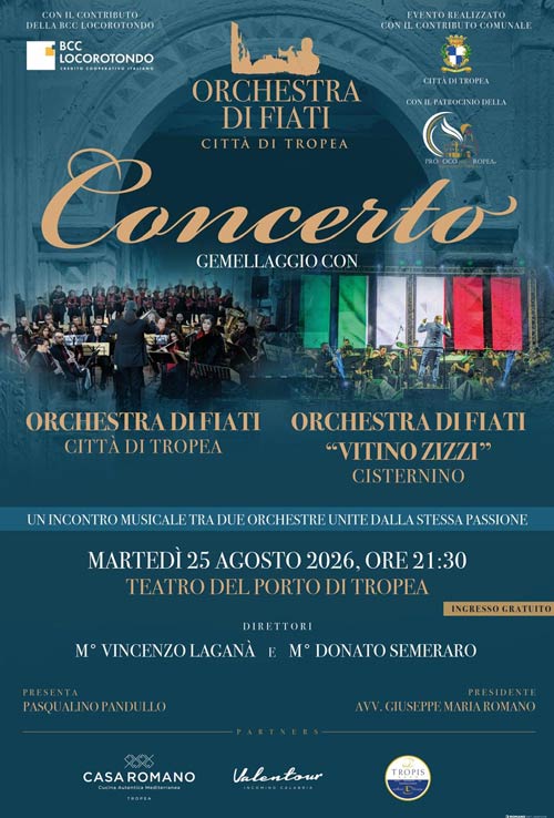 Concerto gemellaggio a Tropea