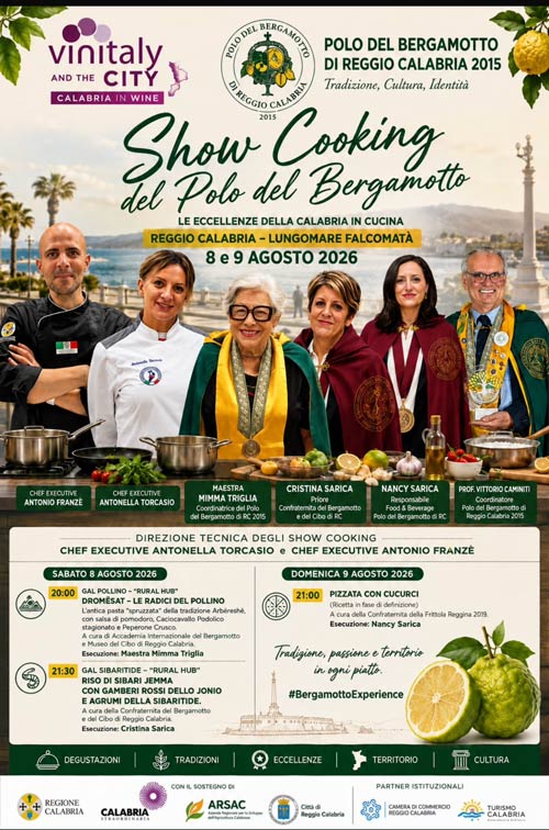 Accademia del Bergamotot: show cooking a Vinitaly and the City Reggio