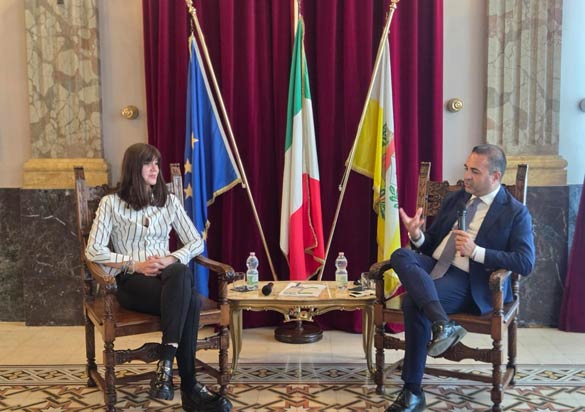 La ministra Anna Maria Bernini e il sindaco di Reggio Francesco Cannizzaro