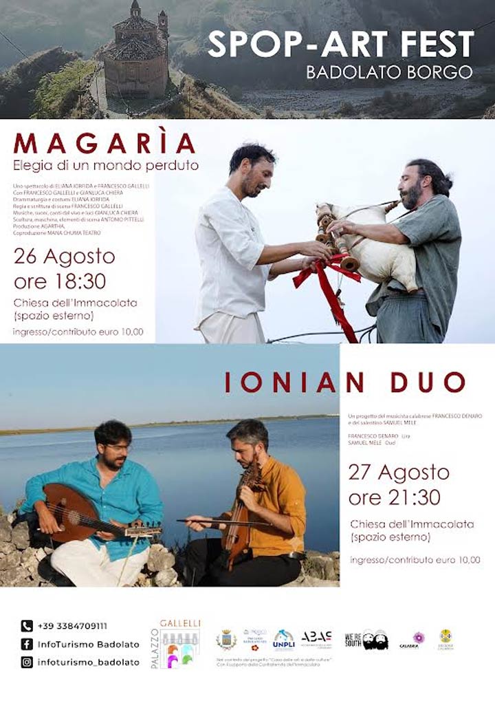 Mercoledì a Badolato torna lo Spop-Art Fest