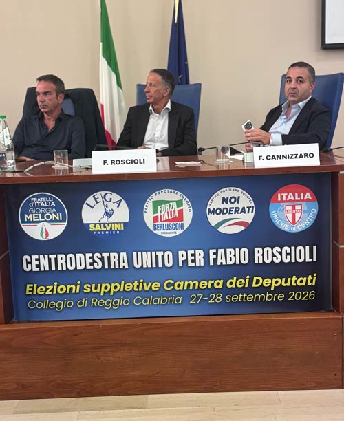 Roberto Occhiuto, Fabio ROscioli e Francesco Cannizzaro a Reggio